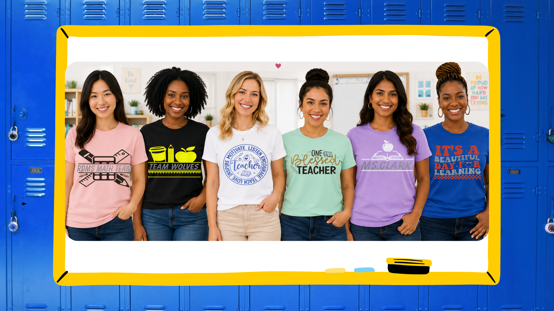 Educator Statement Glitter Graphic tee