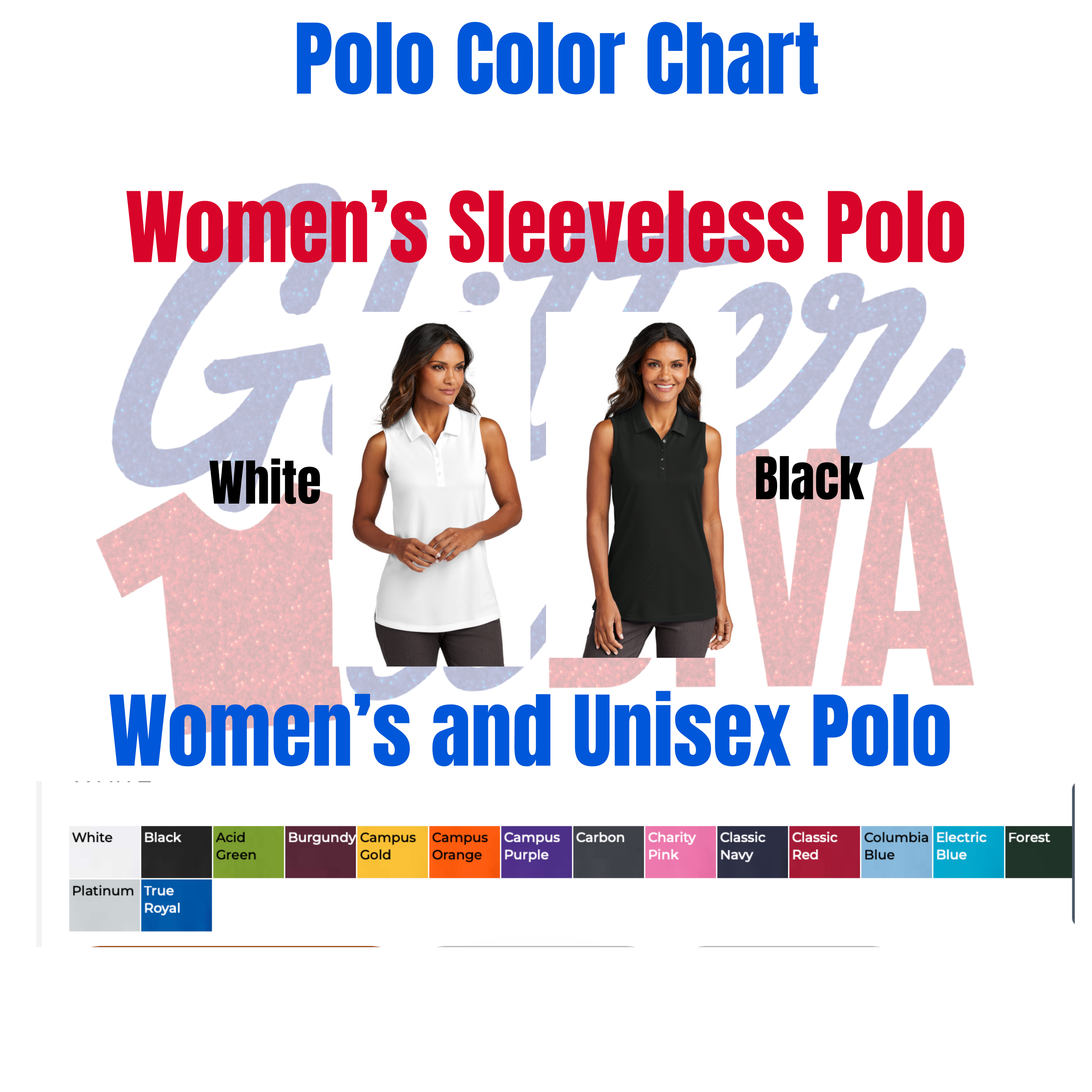 Custom School Logo Performance Polo | Personalized Teacher, Staff & Team Moisture-Wicking Polo | DTF Print with Glitter or Regular Text